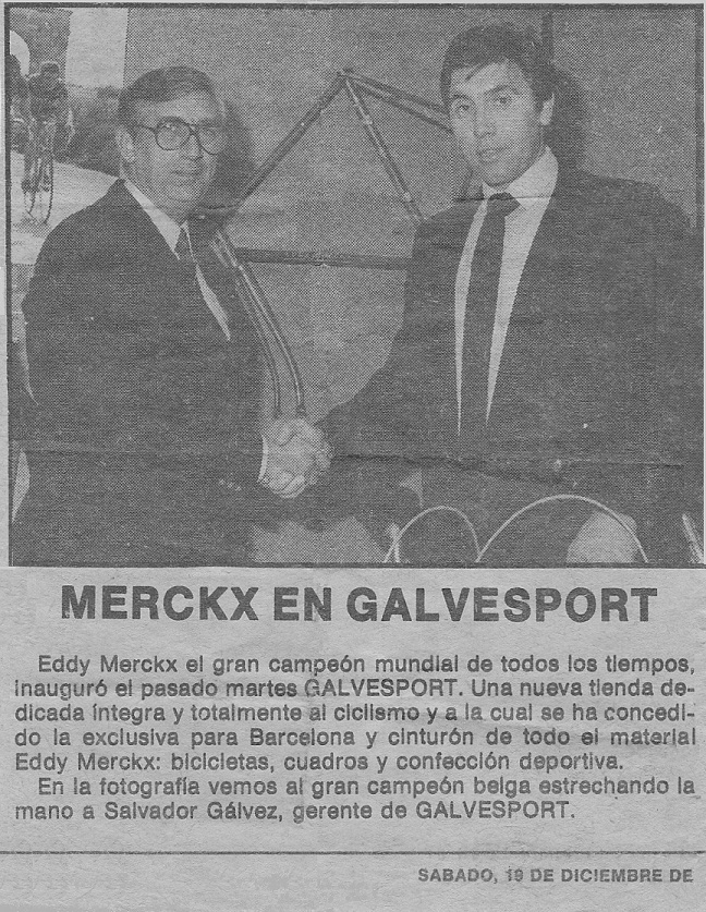 Des de 1979 mantenint l'essència del ciclisme - Galvesport c/Diputació, 69
